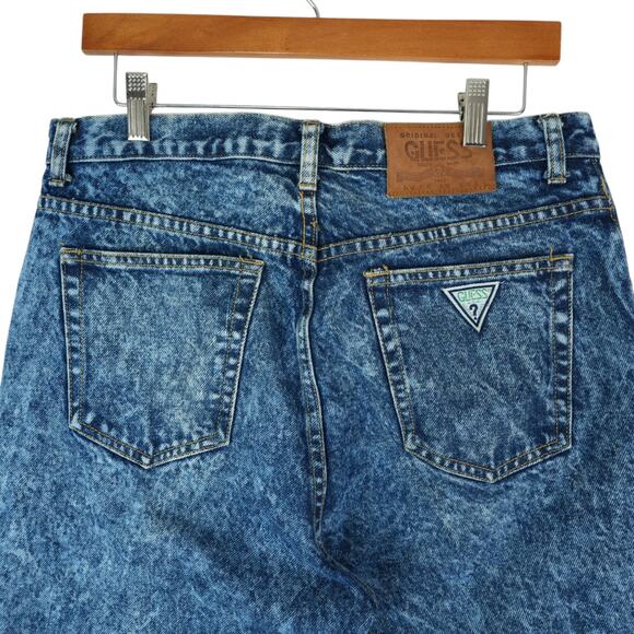 Vtg 80s Guess Georges Marciano Jeans Mens 32x30.5 USA Green Label Acid Wash - Picture 1 of 13